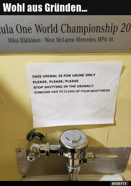 Wohl aus Gründen...