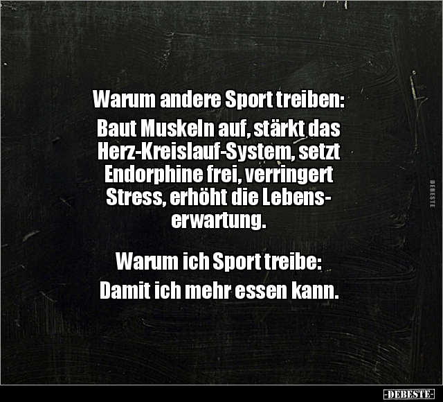 Warum andere Sport treiben.. - Lustige Bilder | DEBESTE.de