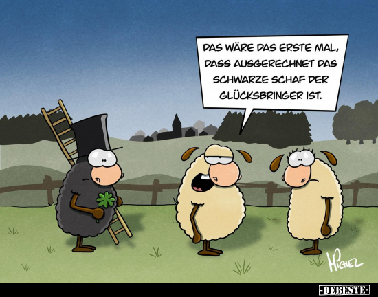 Schwarze, Schaf, Glücksbringer