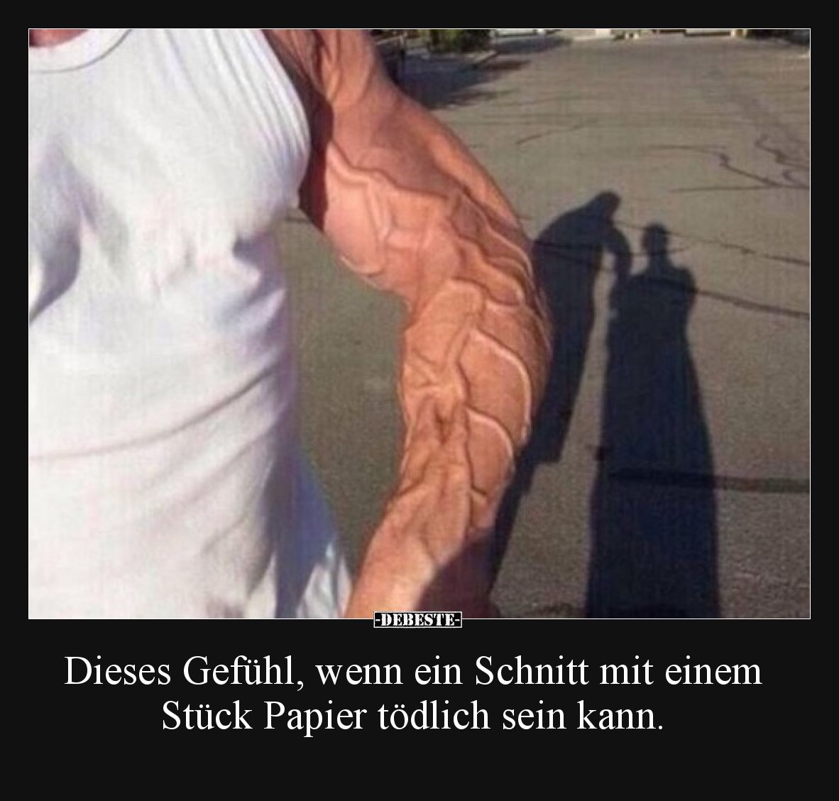 Dieses Gefühl, wenn ein Schnitt mit einem Stück Papier tödlich sein kann.
