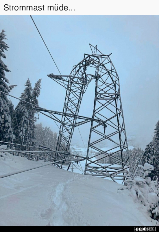 Strommast müde... - Lustige Bilder | DEBESTE.de