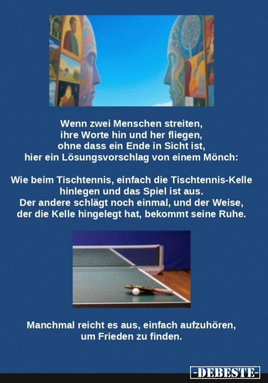 Tischtennis - Streiten - Lustige Bilder | DEBESTE.de