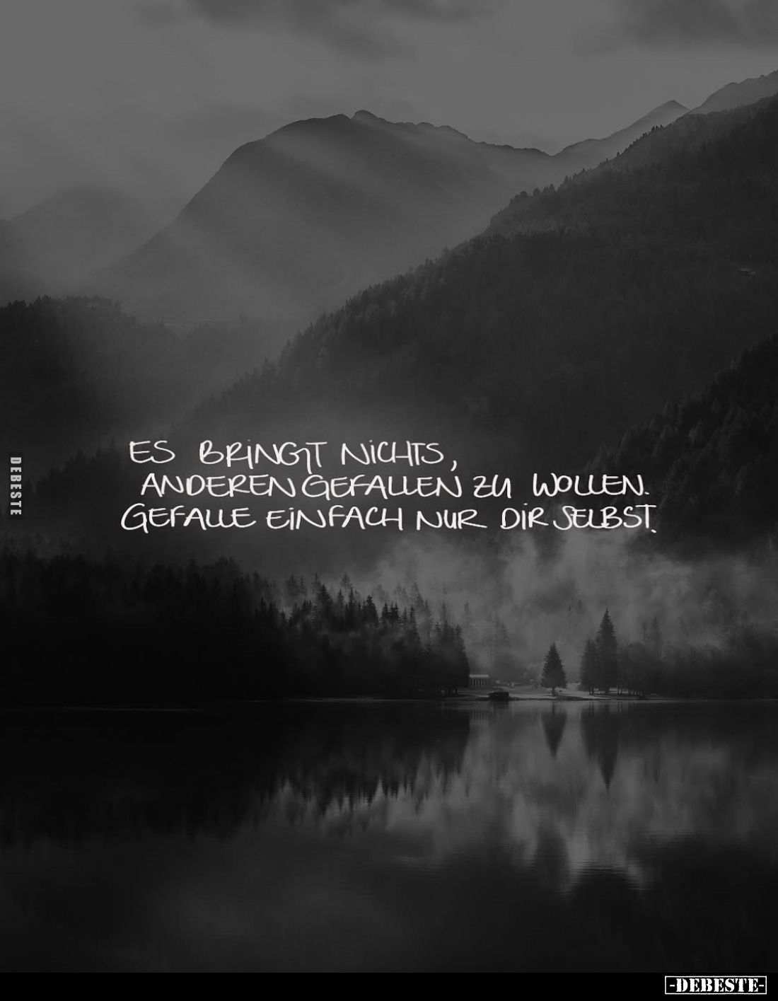 Es bringt nichts, anderen gefallen zu wollen. Gefalle einfach nur dir selbst.