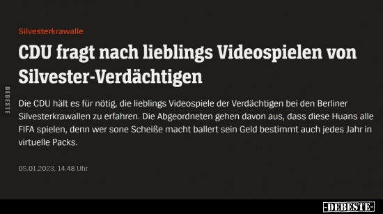 CDU fragt nach lieblings Videospielen von.. - Lustige Bilder | DEBESTE.de