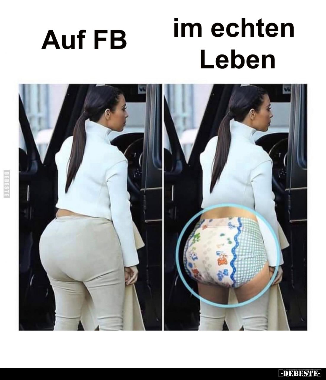 Auf FB vs
im echten Leben.