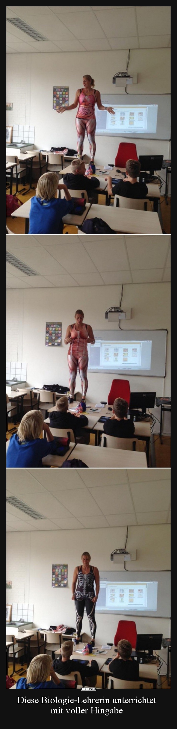 Diese Biologie-Lehrerin unterrichtet mit voller Hingabe.. - Lustige Bilder | DEBESTE.de