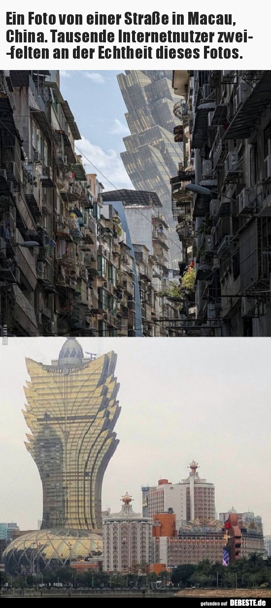 Ein Foto von einer Straße in Macau, China..