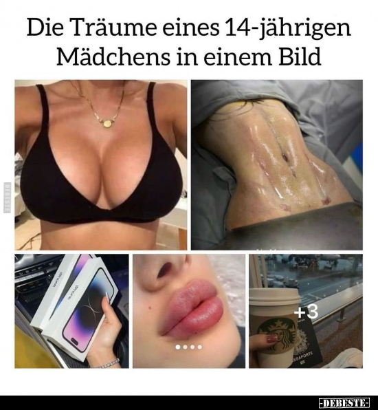 Die Träume eines 14-jährigen Mädchens in einem Bild.. - Lustige Bilder | DEBESTE.de