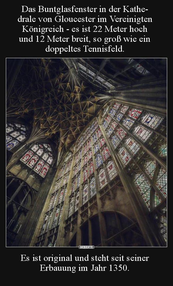 Das Buntglasfenster in der Kathedrale von Gloucester im.. - Lustige Bilder | DEBESTE.de