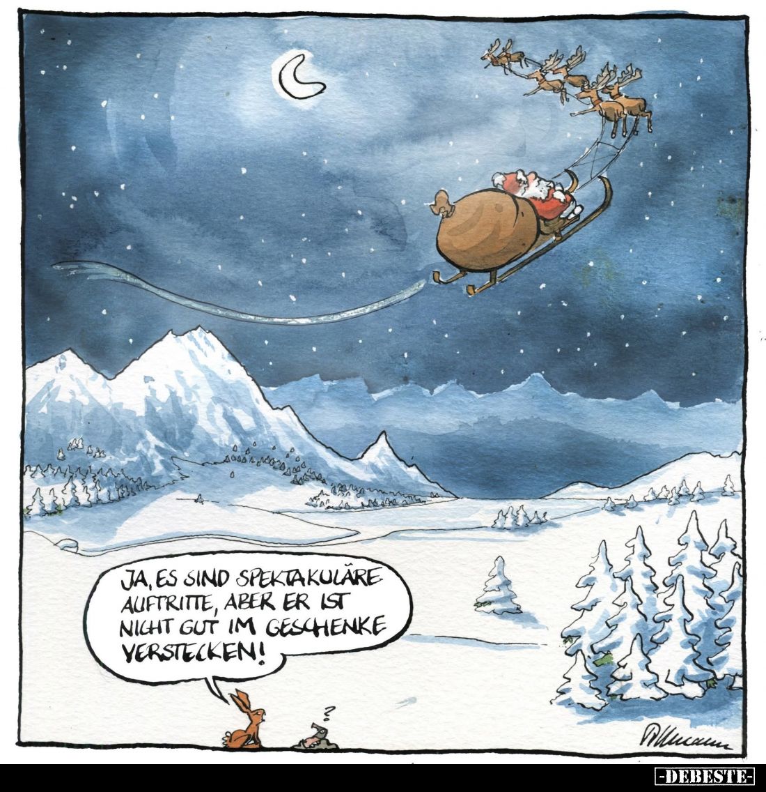 Ja, es sind spektakuläre Auftritte, aber er ist nicht gut im Geschenke verstecken!