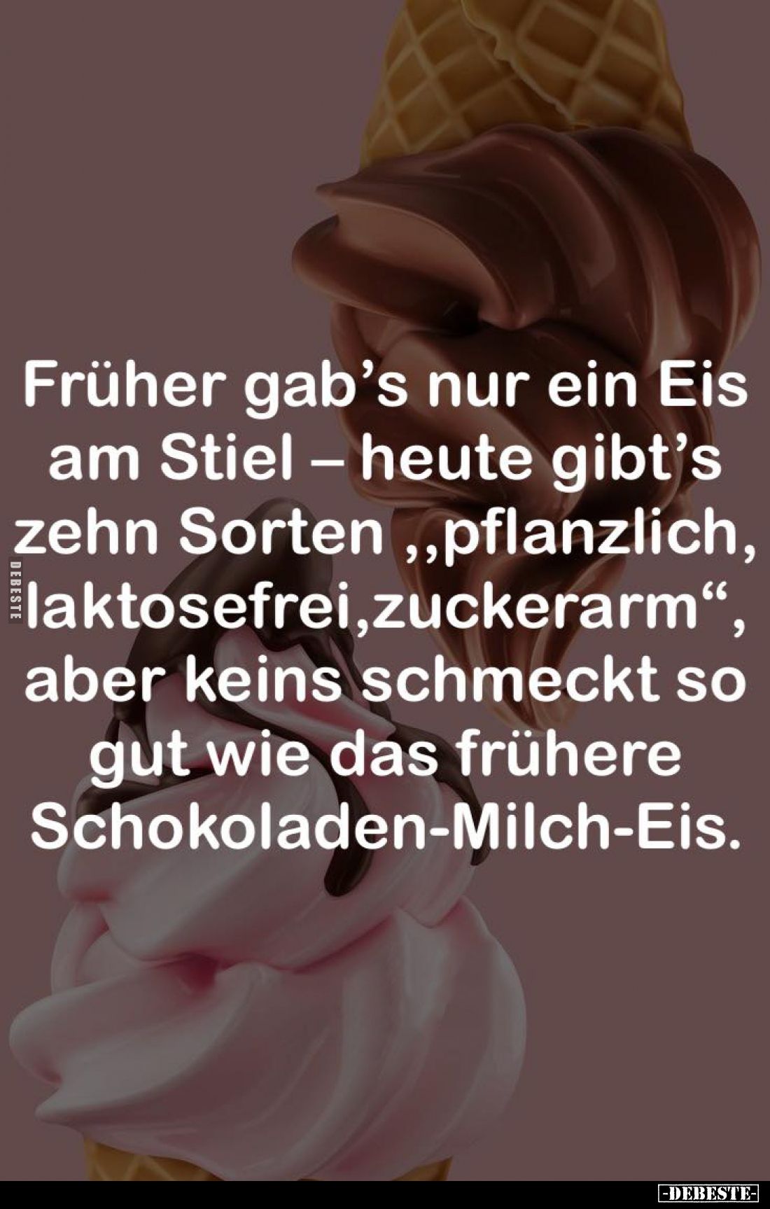 Früher gab's nur ein Eis am Stiel – heute gibt's zehn Sorten "pflanzlich, laktosefrei, zuckerarm", aber keins schme...