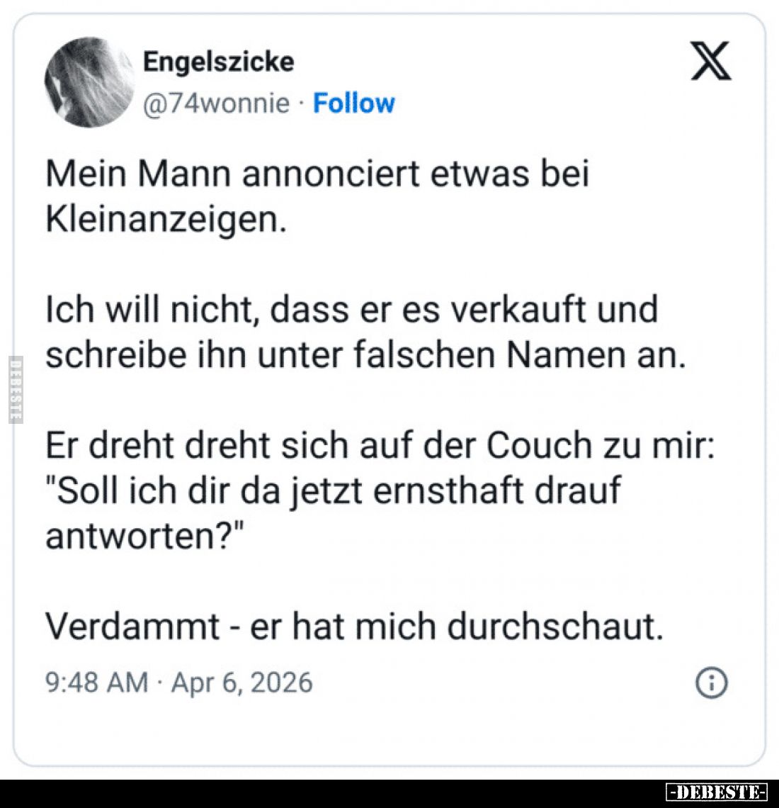 Mein Mann annonciert etwas bei Kleinanzeigen... - Lustige Bilder | DEBESTE.de