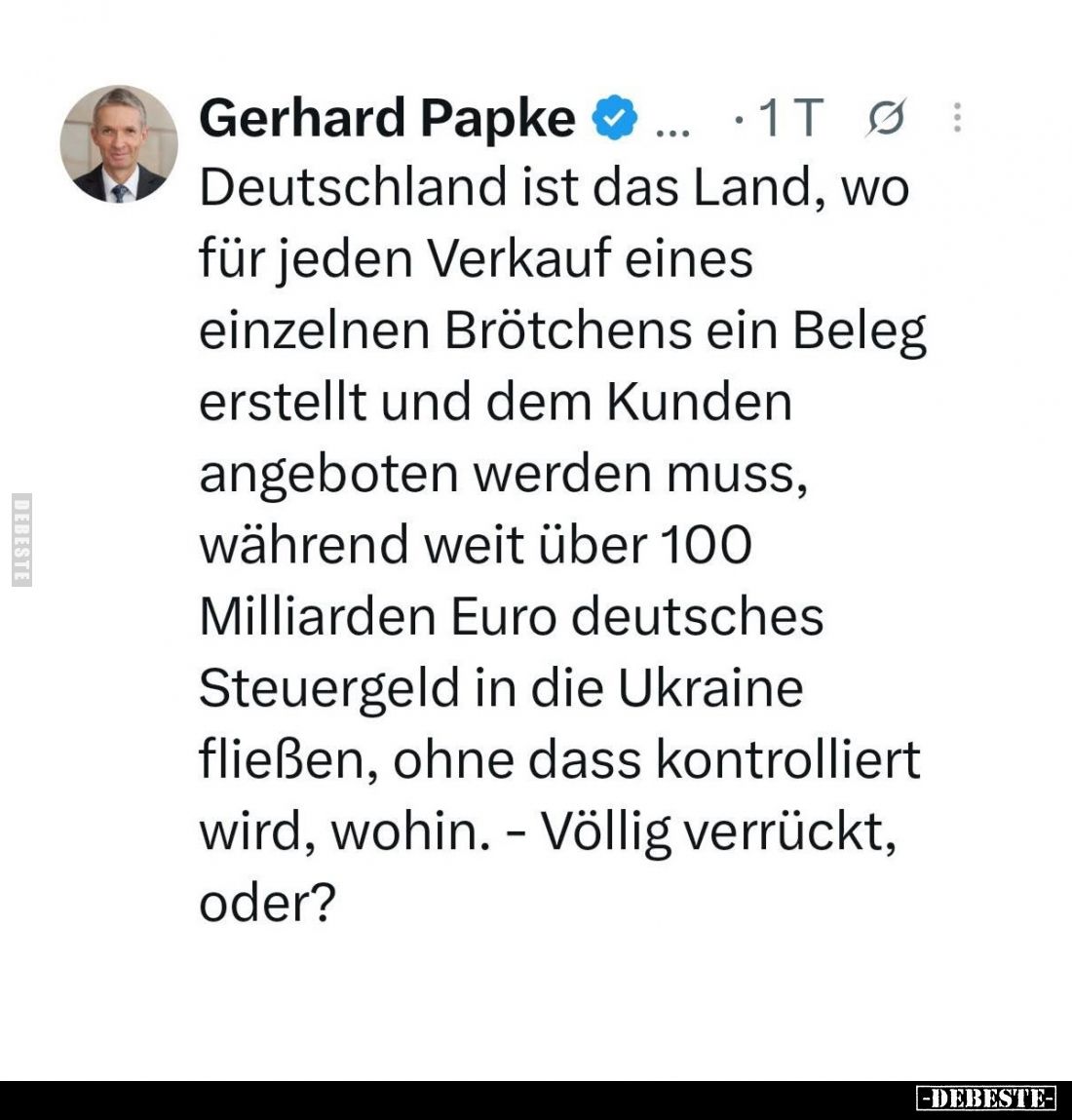 Deutschland ist das Land, wo für jeden Verkauf eines einzelnen Brötchens ein Beleg erstellt und dem Kunden angeboten werden m...