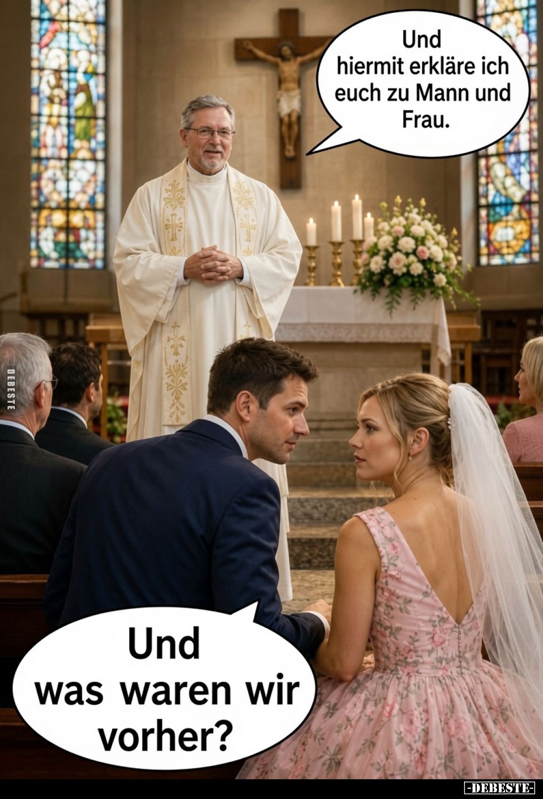 Und hiermit erkläre ich euch zu Mann und Frau.
Und was waren wir vorher?
