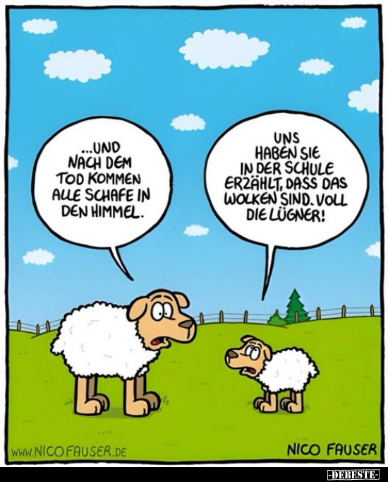 ...und nach dem Tod kommen alle Schafe in den Himmel... - Lustige Bilder | DEBESTE.de