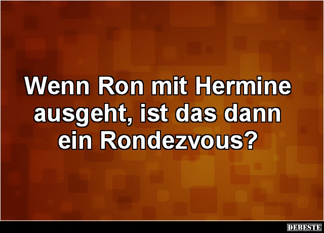 Wenn Ron mit Hermine ausgeht... - Lustige Bilder | DEBESTE.de