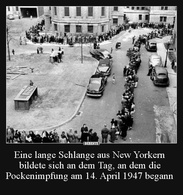 Eine lange Schlange aus New Yorkern bildete sich an dem..