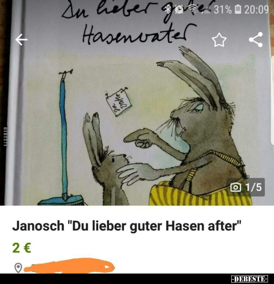 Janosch "Du lieber guter Hasen after".. - Lustige Bilder | DEBESTE.de