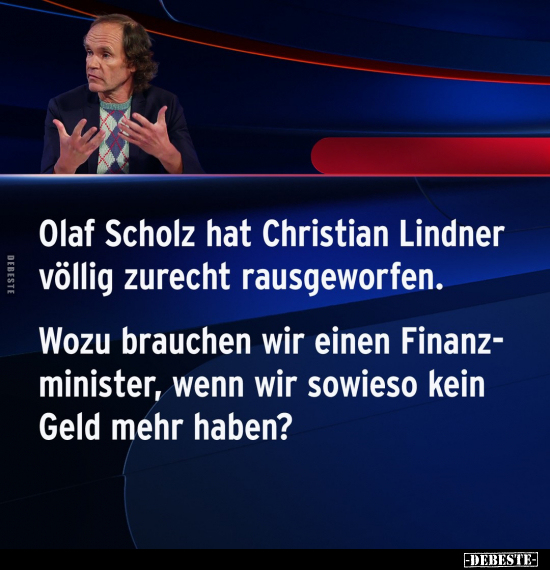 Olaf Scholz hat Christian Lindner.. - Lustige Bilder | DEBESTE.de