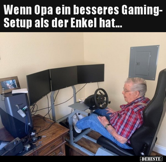 Wenn Opa ein besseres Gaming-Setup als der Enkel hat... - Lustige Bilder | DEBESTE.de