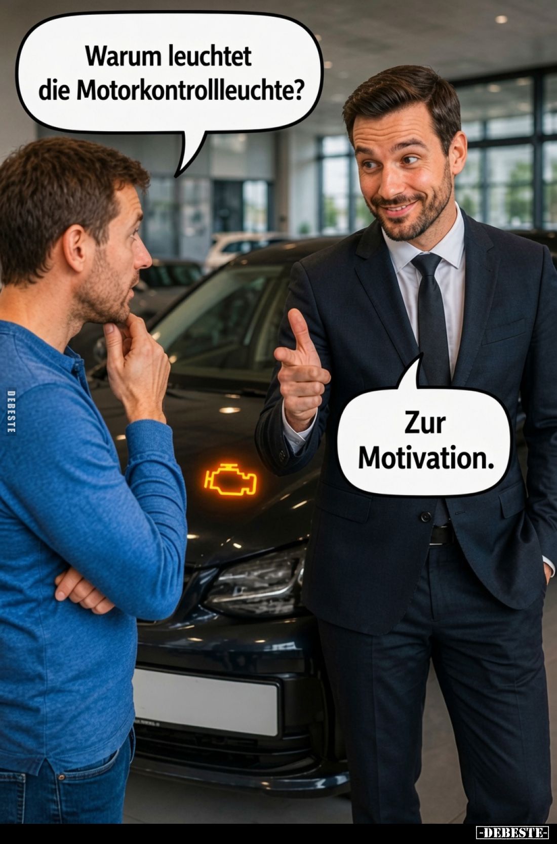 Warum leuchtet die Motorkontrollleuchte?
Zur Motivation.