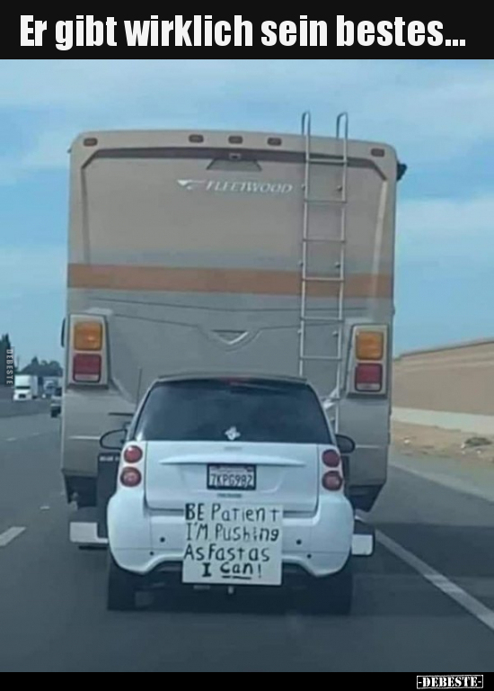 Er gibt wirklich sein bestes...