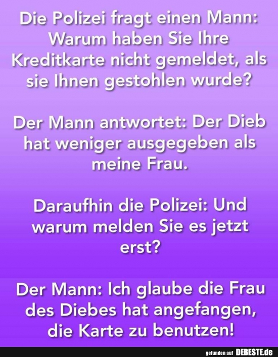 Die Polizei fragt einen Mann..