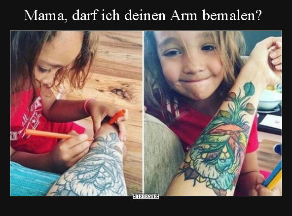 Mama, darf ich deinen Arm bemalen?..