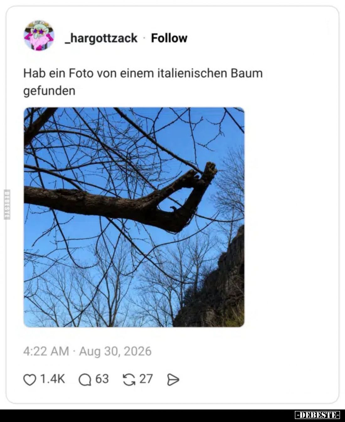 Hab ein Foto von einem italienischen Baum gefunden