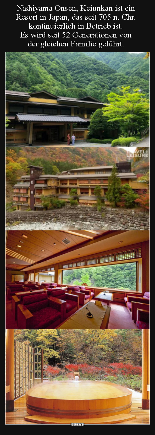 Nishiyama Onsen, Keiunkan ist ein Resort in Japan, das..