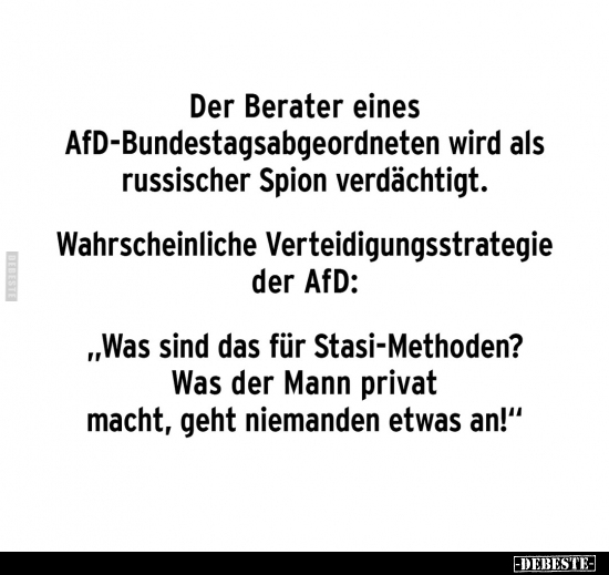 Der Berater eines AfD-Bundestagsabgeordneten wird als.. - Lustige Bilder | DEBESTE.de