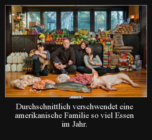 Durchschnittlich verschwendet eine amerikanische Familie.. - Lustige Bilder | DEBESTE.de