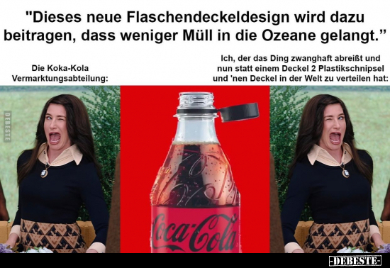 "Dieses neue Flaschendeckeldesign wird dazu beitragen.." - Lustige Bilder | DEBESTE.de
