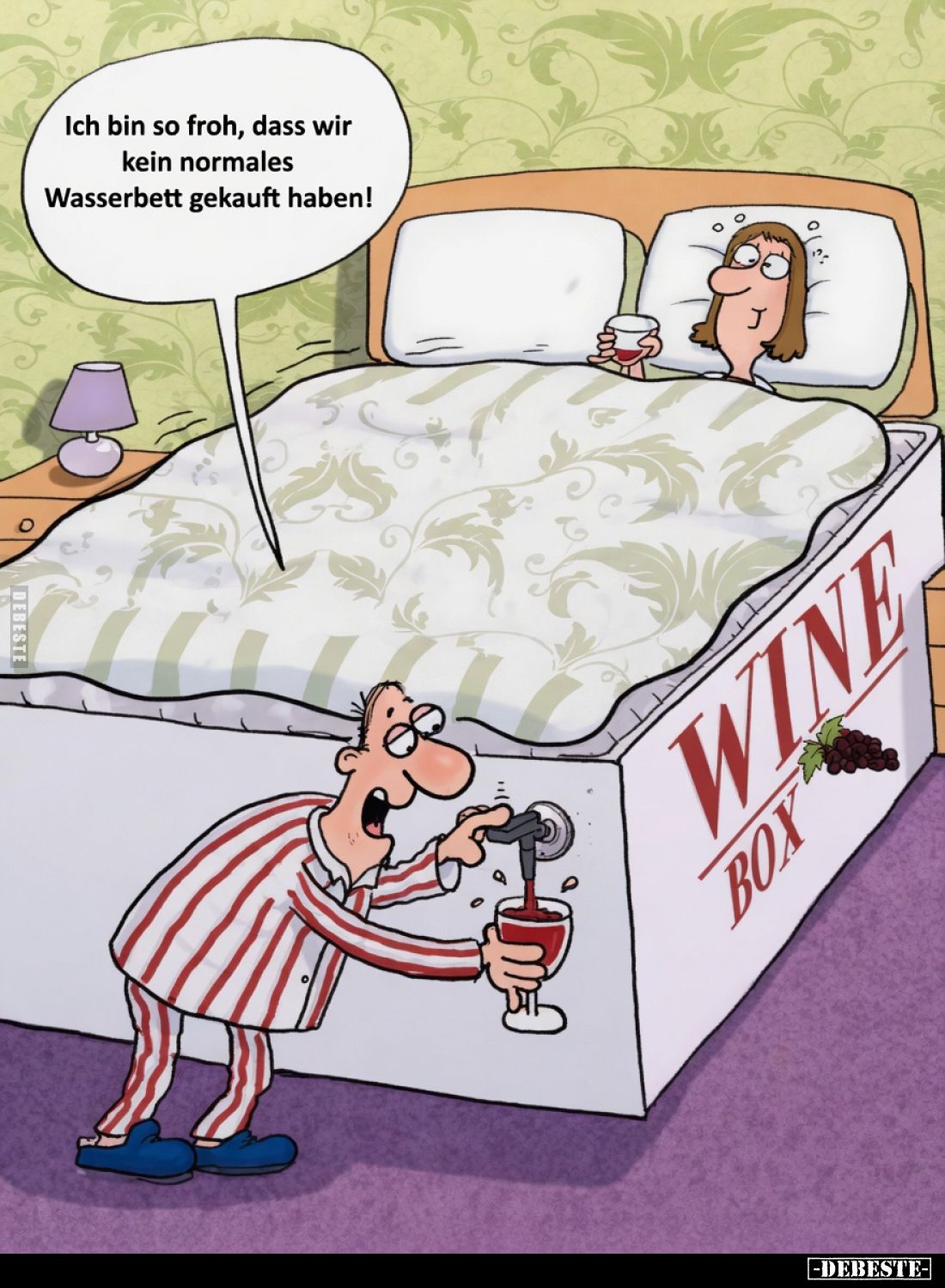 Ich bin so froh, dass wir kein normales Wasserbett gekauft haben!