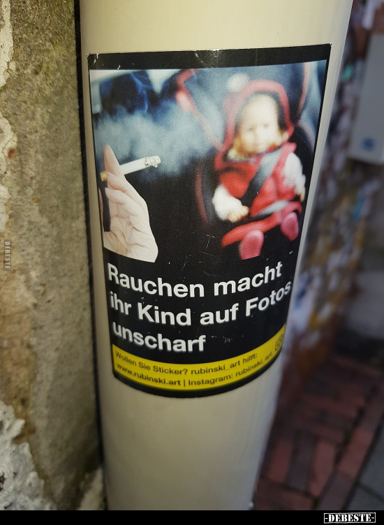 Rauchen macht ihr Kind auf Fotos unscharf.. - Lustige Bilder | DEBESTE.de