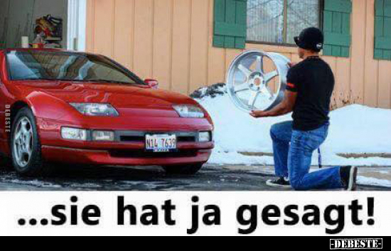 ...sie hat ja gesagt!