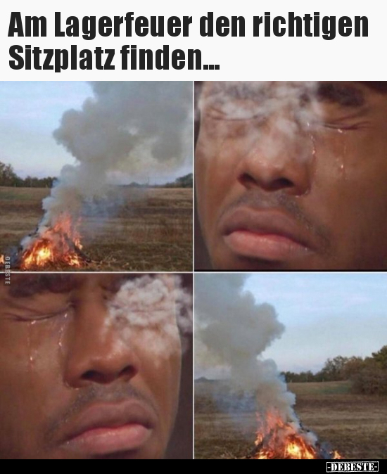 Am Lagerfeuer den richtigen Sitzplatz finden...