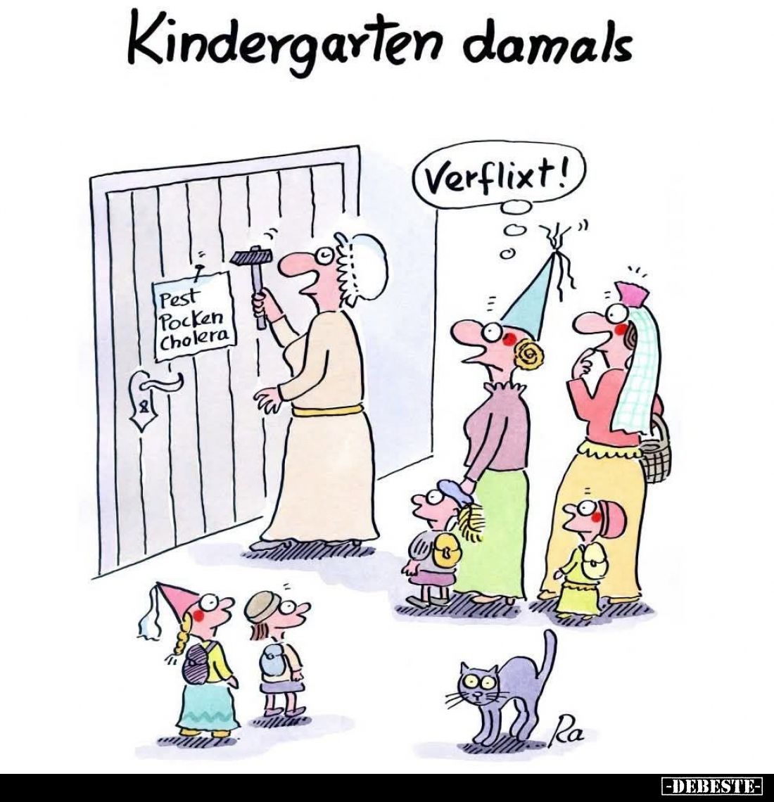 Kindergarten damals.
-
Verflixt!
