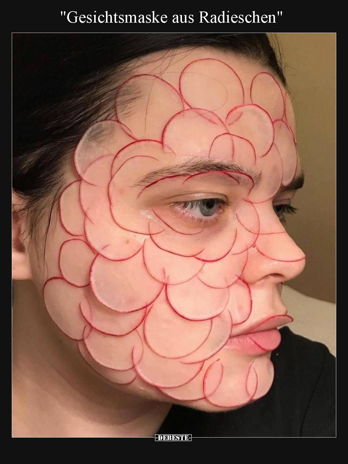 Gesichtsmaske aus Radieschen