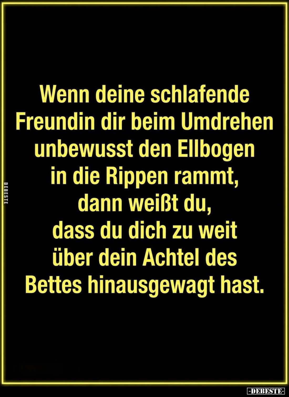 Wenn deine schlafende Freundin dir beim Umdrehen unbewusst.. - Lustige Bilder | DEBESTE.de