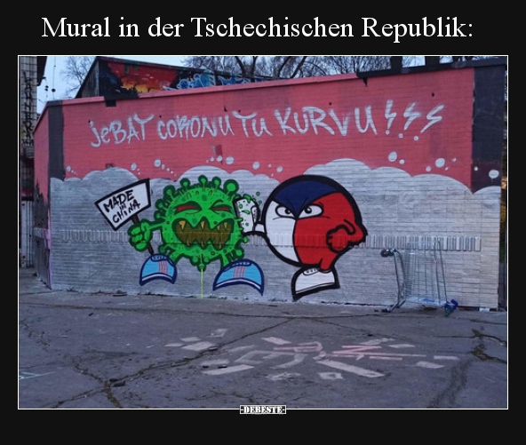 Mural in der Tschechischen Republik..