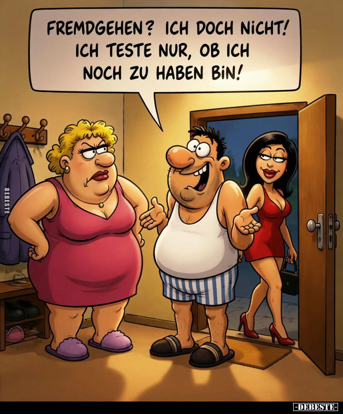 Fremdgehen? Ich doch nicht!
Ich teste nur, ob ich noch zu haben bin!