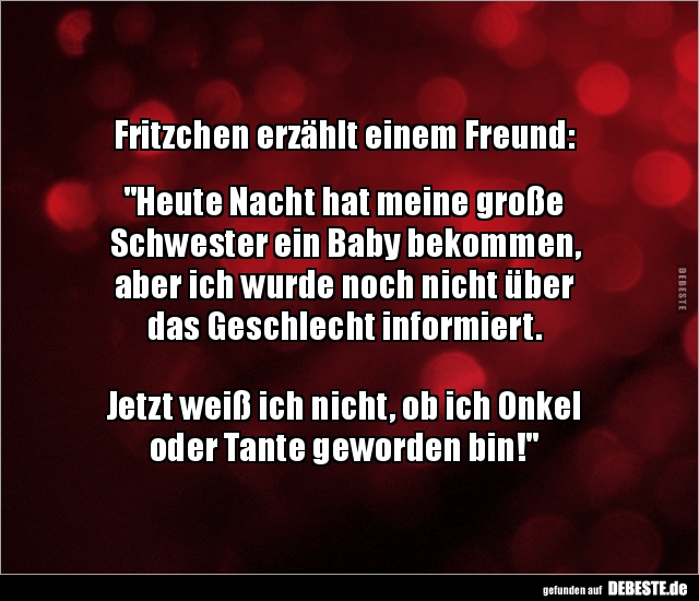Fritzchen erzählt einem Freund: "Heute Nacht hat meine.." - Lustige Bilder | DEBESTE.de