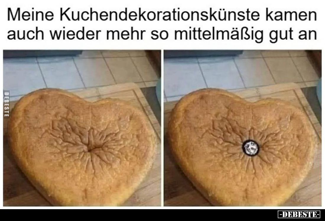 Meine Kuchendekorationskünste kamen auch wieder mehr so mittelmäßig gut an