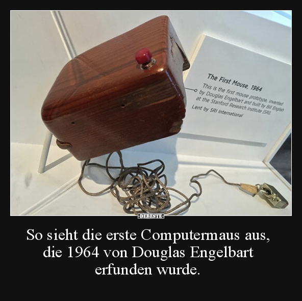 So sieht die erste Computermaus aus, die 1964 von Douglas.. - Lustige Bilder | DEBESTE.de