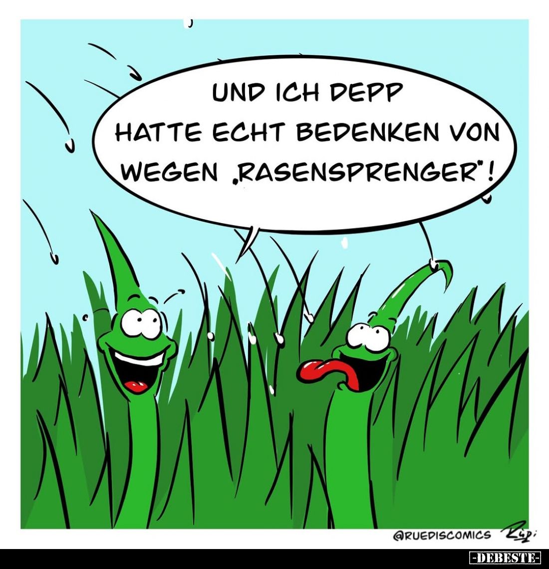 Und ich Depp hatte echt bedenken von wegen "Rasensprenger"!