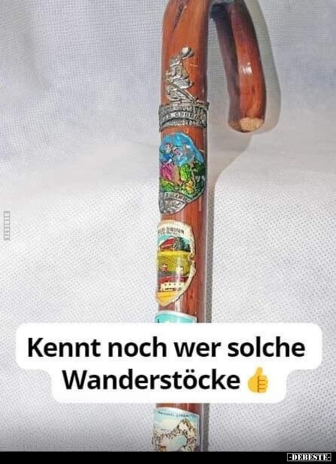 Kennt noch wer solche Wanderstöcke?