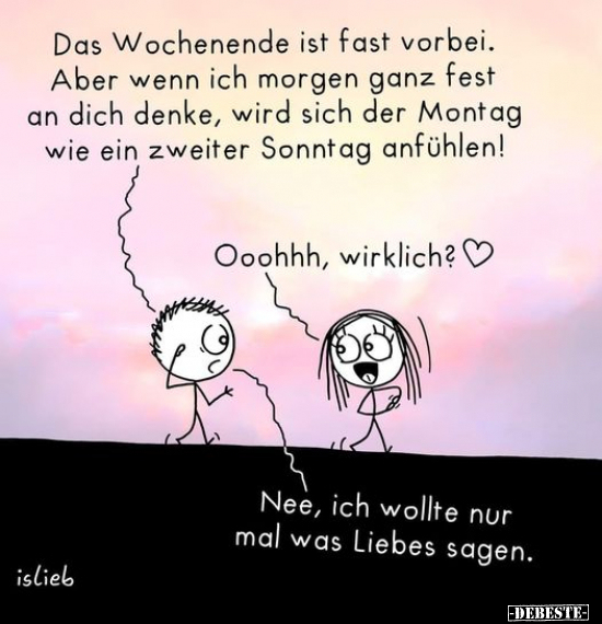 Das Wochenende ist fast vorbei... - Lustige Bilder | DEBESTE.de