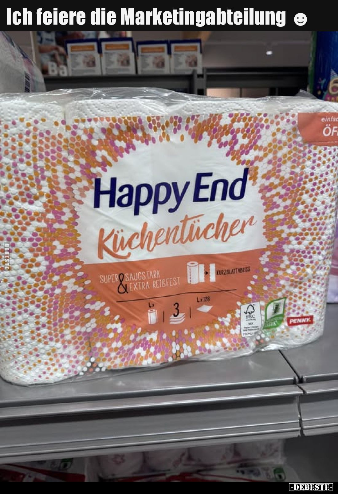 Ich feiere die Marketingabteilung