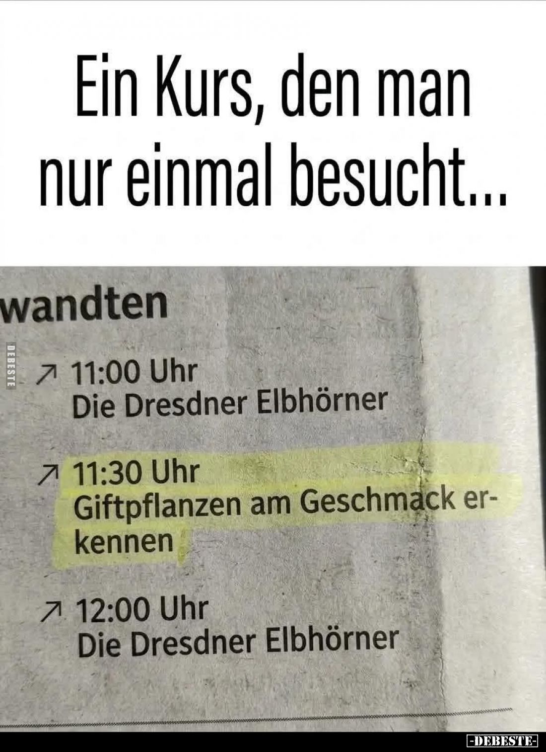Ein Kurs, den man nur einmal besucht...